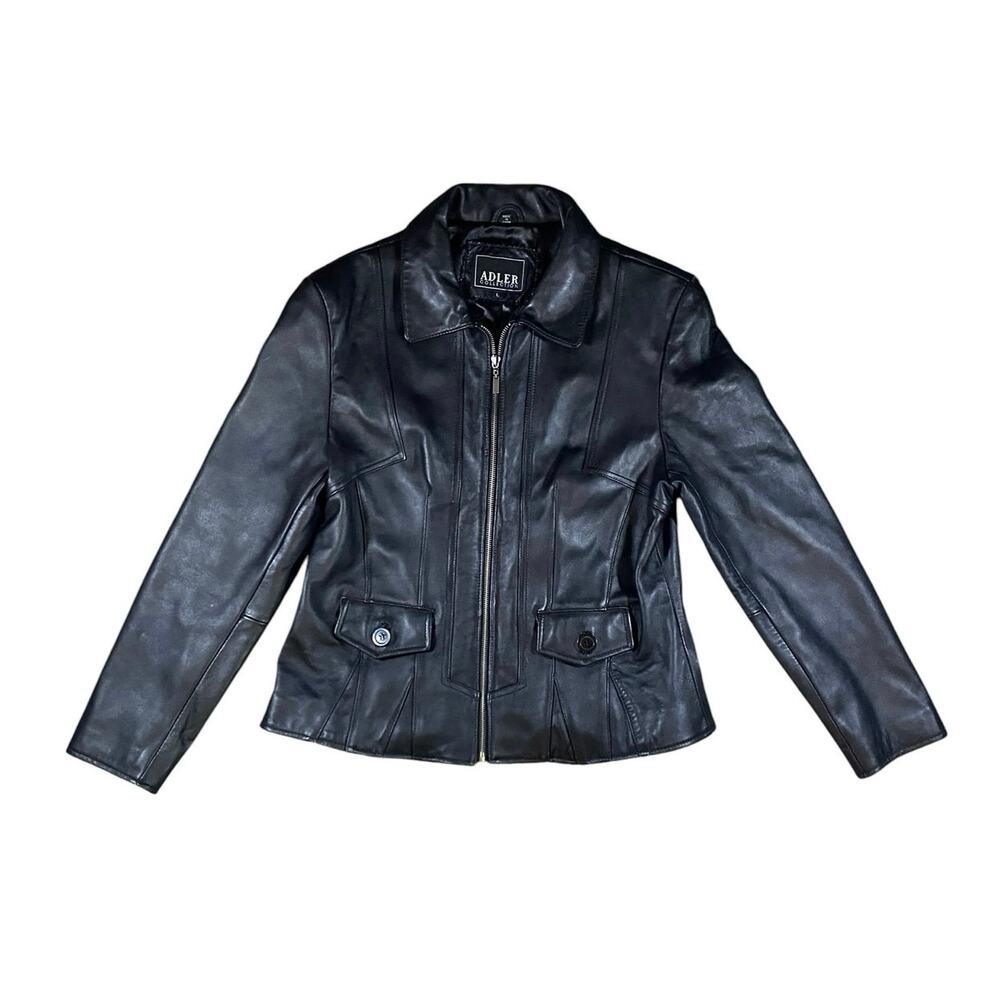 Y2K Adler Collection Leather Moto Jacket - L